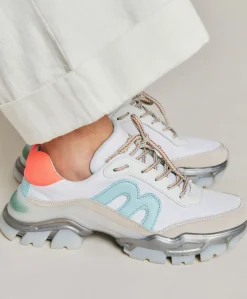 Best Baskets Puffin - Blanc/Multicolore Femmes Chaussures