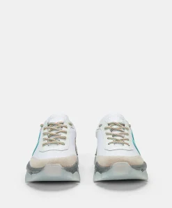Best Baskets Puffin - Blanc/Multicolore Femmes Chaussures