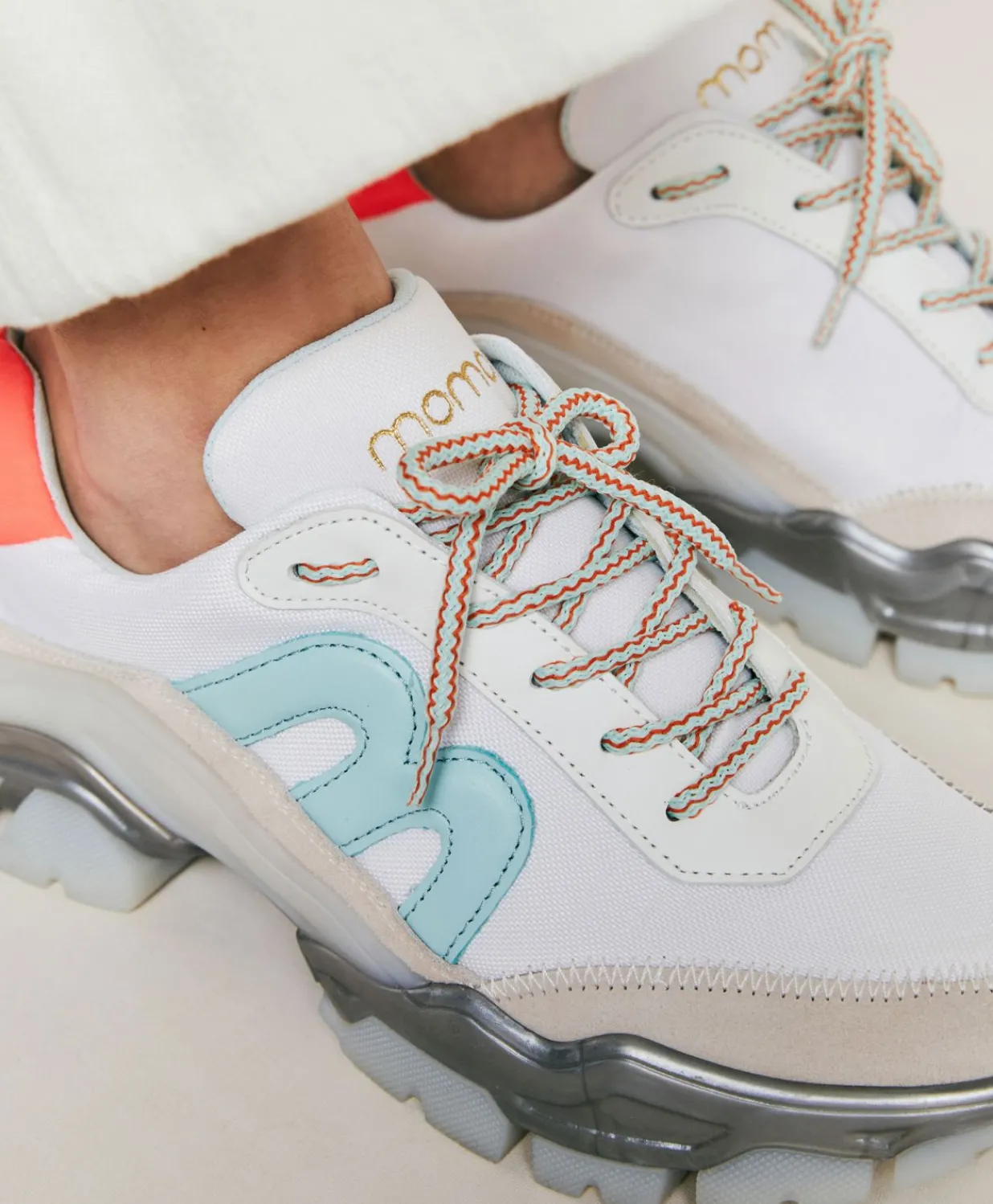 Best Baskets Puffin - Blanc/Multicolore Femmes Chaussures