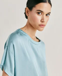 Blouse Alonso En Soie Unie - Ceruleen Femmes Chemisiers Et Chemises