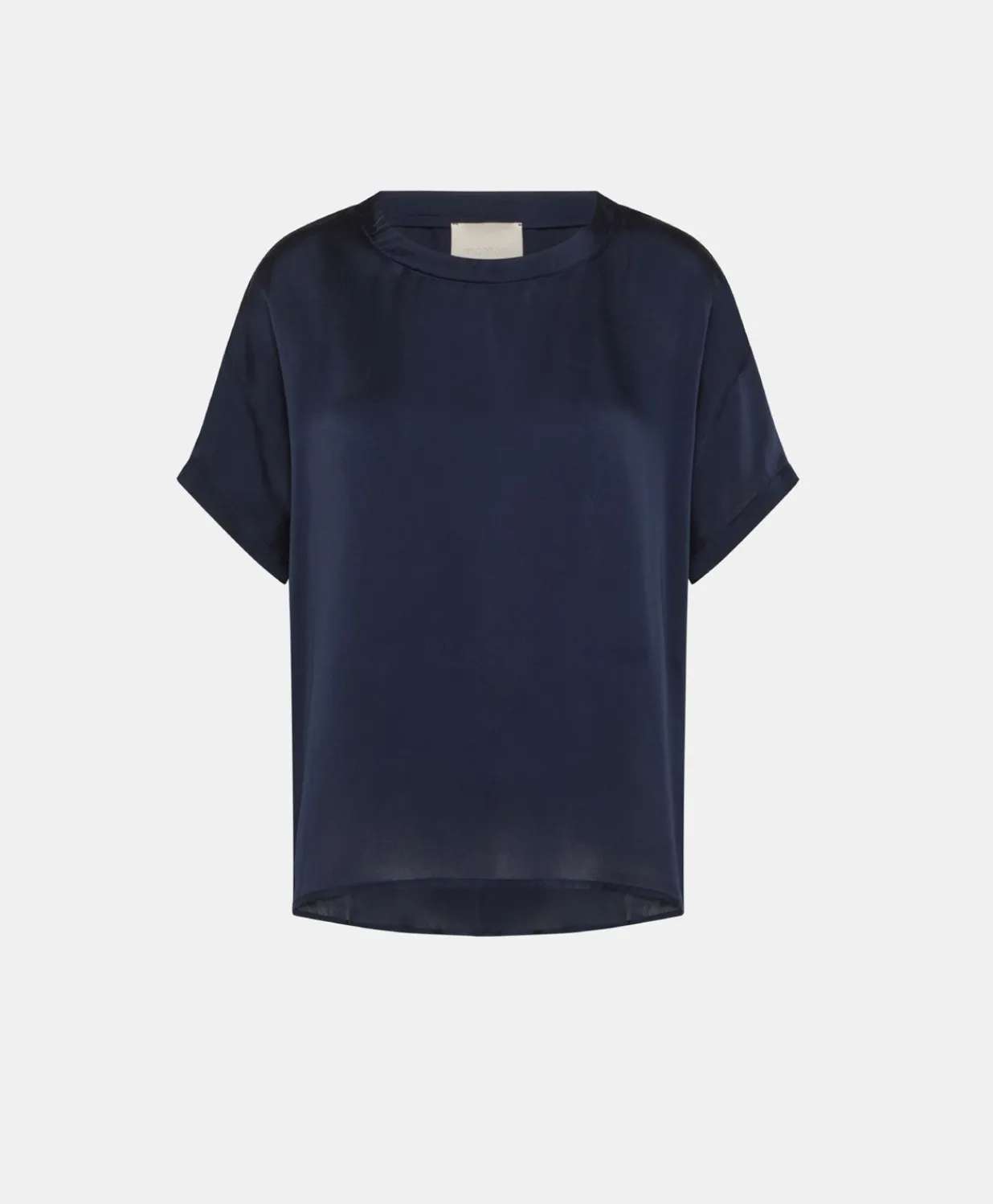 Discount Blouse Alonso En Soie Unie - Bleu Nuit Femmes Chemisiers Et Chemises