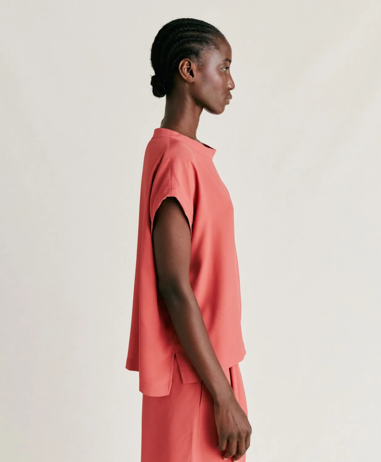 Sale Blouse Curacao En Acetate De Soie - Amarante Femmes Chemisiers Et Chemises