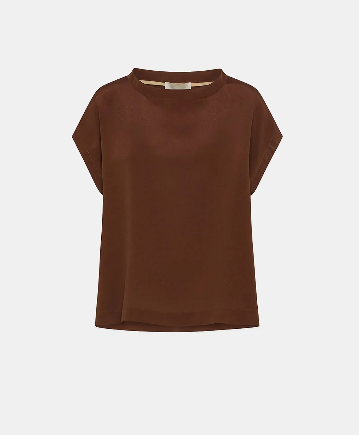Outlet Blouse Curacao En Acetate De Soie - Chocolat Femmes Chemisiers Et Chemises