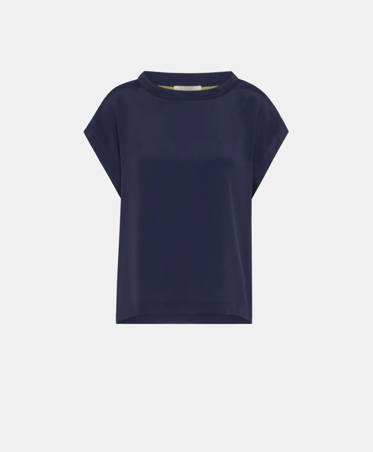 New Blouse En Acetate De Soie Curacao - Bleu Nuit Femmes Chemisiers Et Chemises