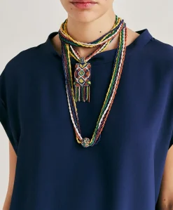 New Blouse En Acetate De Soie Curacao - Bleu Nuit Femmes Chemisiers Et Chemises