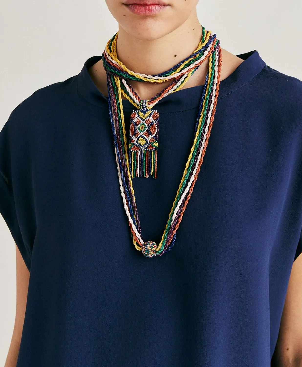 New Blouse En Acetate De Soie Curacao - Bleu Nuit Femmes Chemisiers Et Chemises