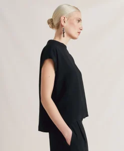 Clearance Blouse En Acetate De Soie Curacao - Noir Femmes Chemisiers Et Chemises