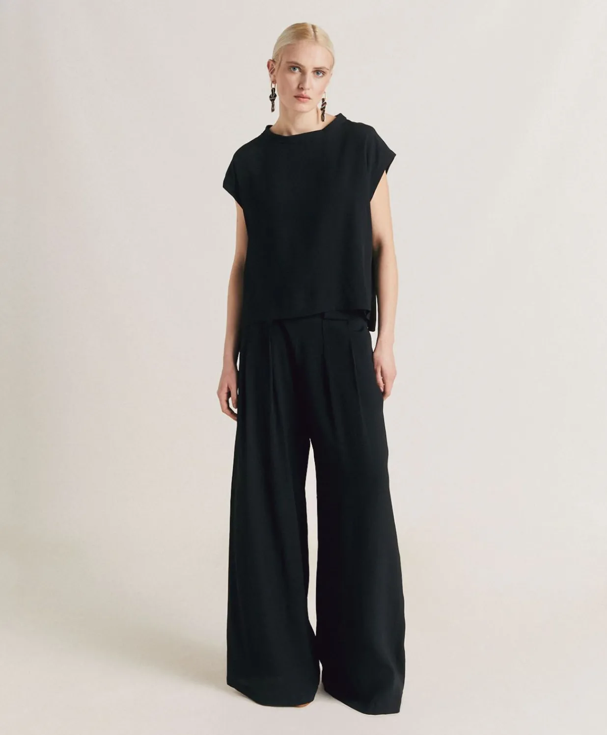 Clearance Blouse En Acetate De Soie Curacao - Noir Femmes Chemisiers Et Chemises