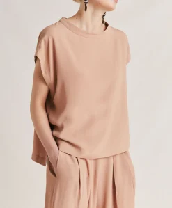 Clearance Blouse En Acetate De Soie Curacao - Nude Femmes Chemisiers Et Chemises