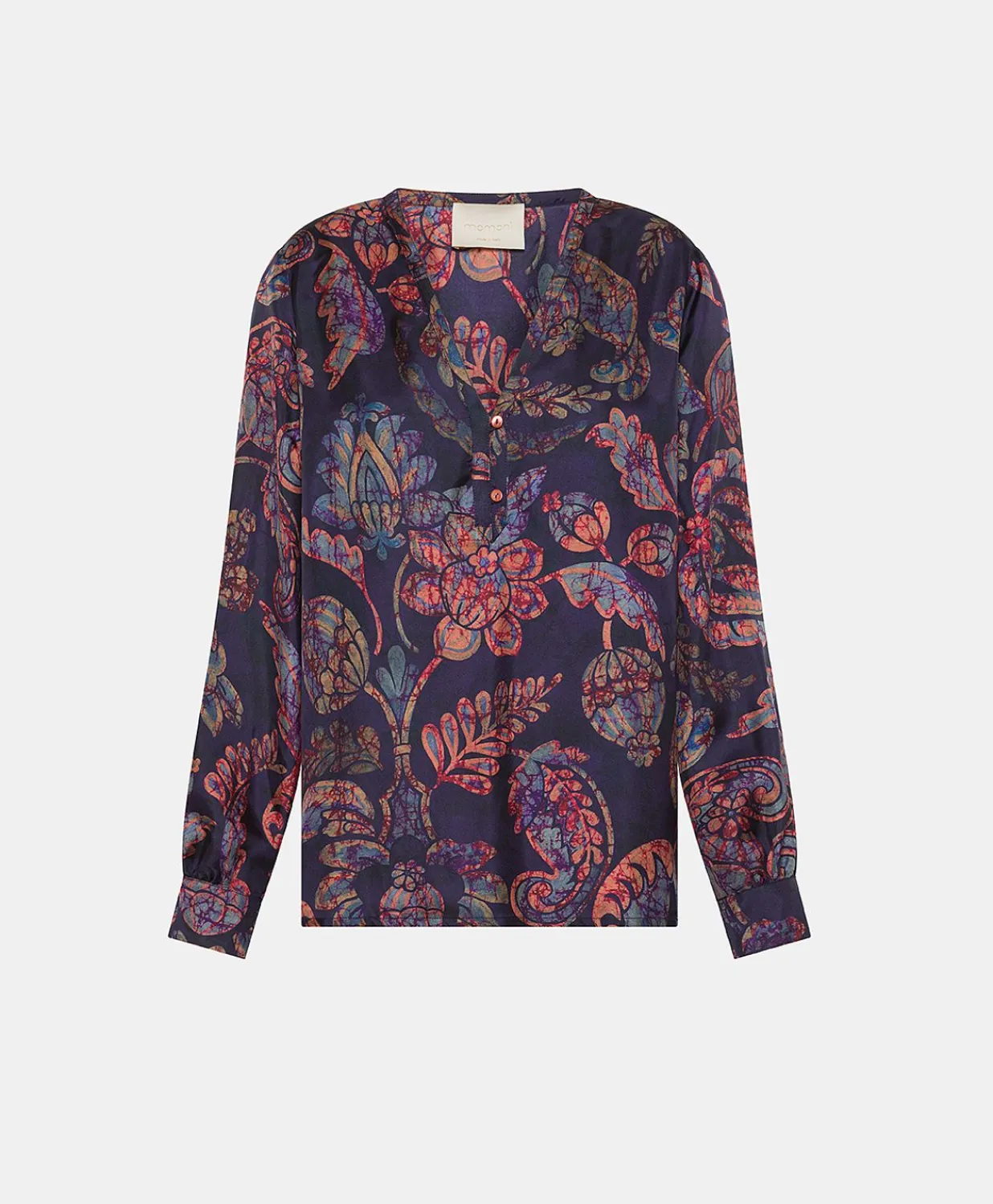 Hot Blouse En Serge De Soie Torret - Bleu Nuit Multicolore Femmes Costumes Et Costumes