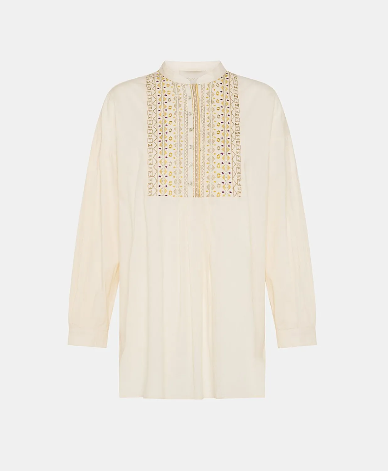 Outlet Blouse Raphael En Voile De Coton Brode - Creme Femmes Chemisiers Et Chemises
