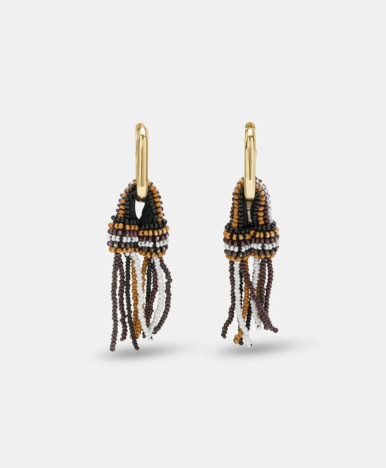 Online Boucles D'Oreilles Avec Perles Zimmari - Cacao Multicolore Femmes Bijoux