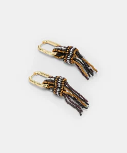 Online Boucles D'Oreilles Avec Perles Zimmari - Cacao Multicolore Femmes Bijoux