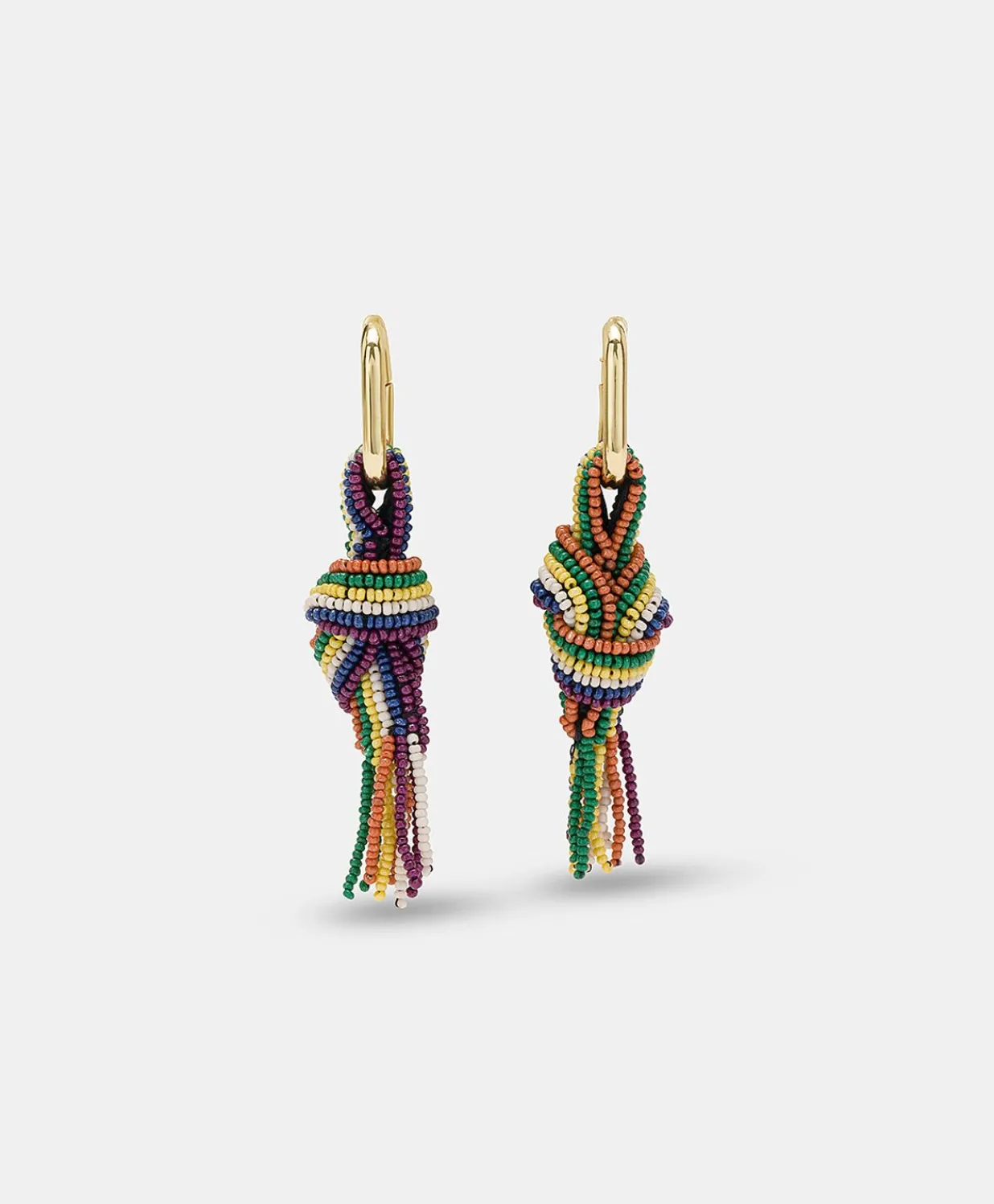 Clearance Boucles D'Oreilles Nodu Avec Perles - Vert/Multicolore Femmes Bijoux