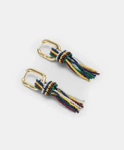 Boucles D'Oreilles Zimmari Avec Perles - Vert Multicolore Femmes Bijoux