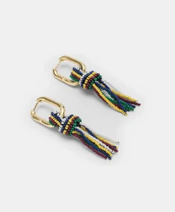 Boucles D'Oreilles Zimmari Avec Perles - Vert Multicolore Femmes Bijoux