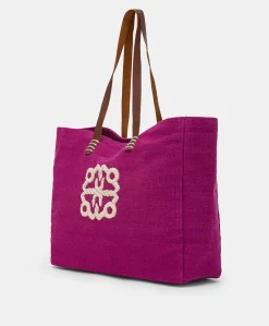 New Cabas Paraguan En Toile Avec Broderie - Cyclamen Femmes Sacs Et Pochettes