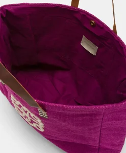 New Cabas Paraguan En Toile Avec Broderie - Cyclamen Femmes Sacs Et Pochettes