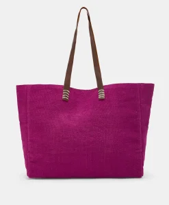 New Cabas Paraguan En Toile Avec Broderie - Cyclamen Femmes Sacs Et Pochettes