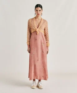 Clearance Cardigan Altea En Mohair Doux - Orange Femmes Tricots
