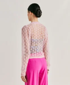 Best Cardigan Altea En Mohair Doux - Rose Bebe Femmes Tricots