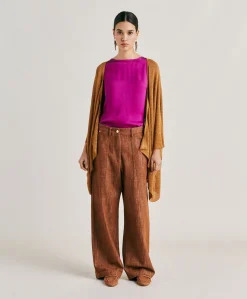 Cardigan Divina Perlata Lurex - Caramel Femmes Tricots