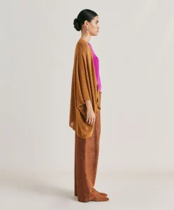 Cardigan Divina Perlata Lurex - Caramel Femmes Tricots
