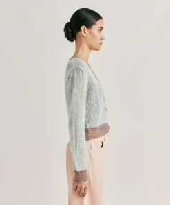 Best Cardigan Dream En Mohair Doux - Turquoise Femmes Tricots
