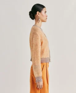 Online Cardigan Dream En Mohair Doux - Orange Femmes Tricots