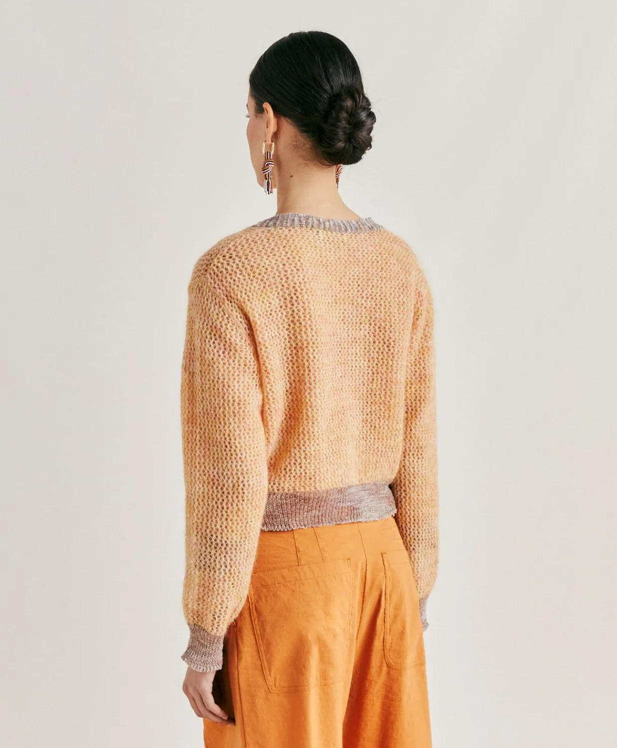 Online Cardigan Dream En Mohair Doux - Orange Femmes Tricots