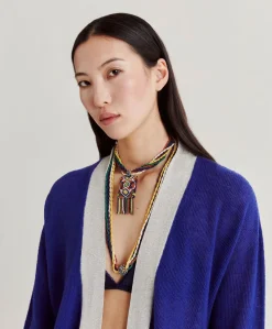 Sale Cardigan Flossy Perle Details Lurex - Bluette Femmes Tricots