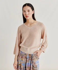 Clearance Cardigan Lurex Perle Fresno - Poudre Femmes Tricots