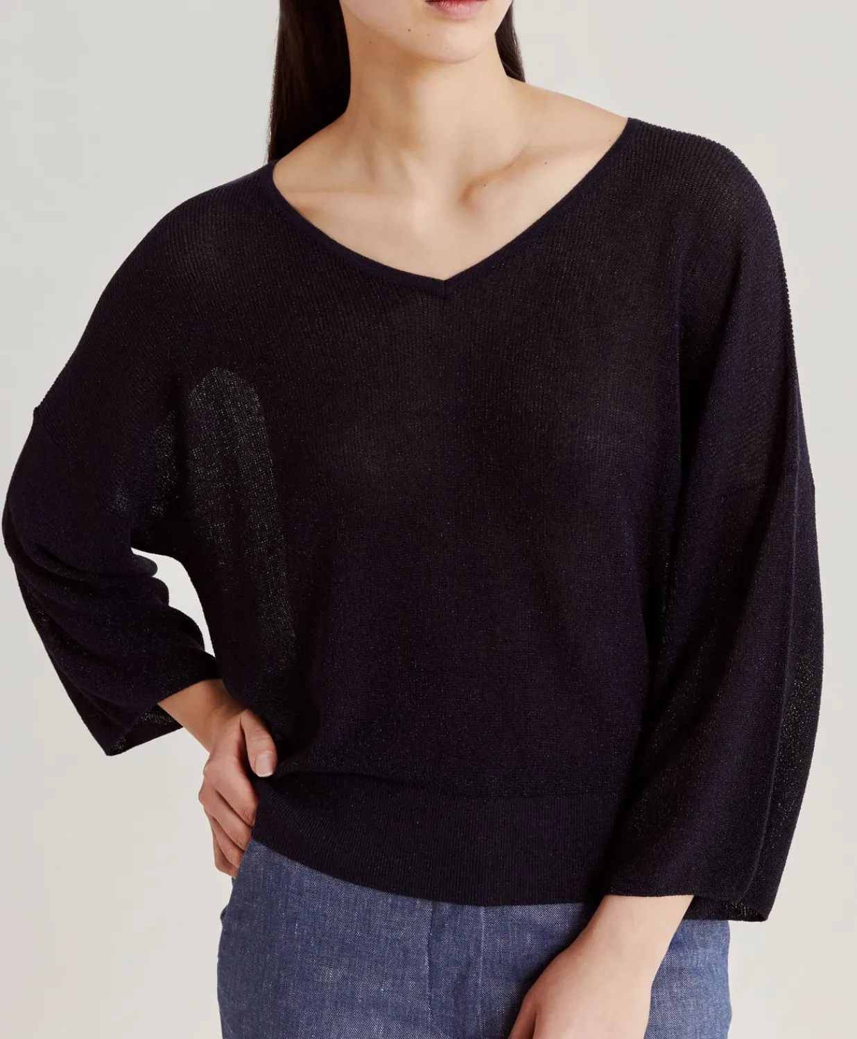 Outlet Cardigan Lurex Perle Fresno - Bleu Nuit Femmes Tricots