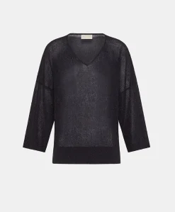 Outlet Cardigan Lurex Perle Fresno - Bleu Nuit Femmes Tricots