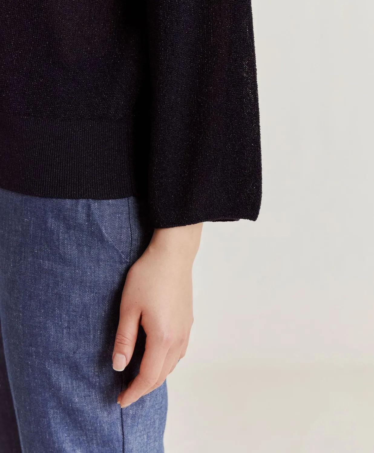 Outlet Cardigan Lurex Perle Fresno - Bleu Nuit Femmes Tricots