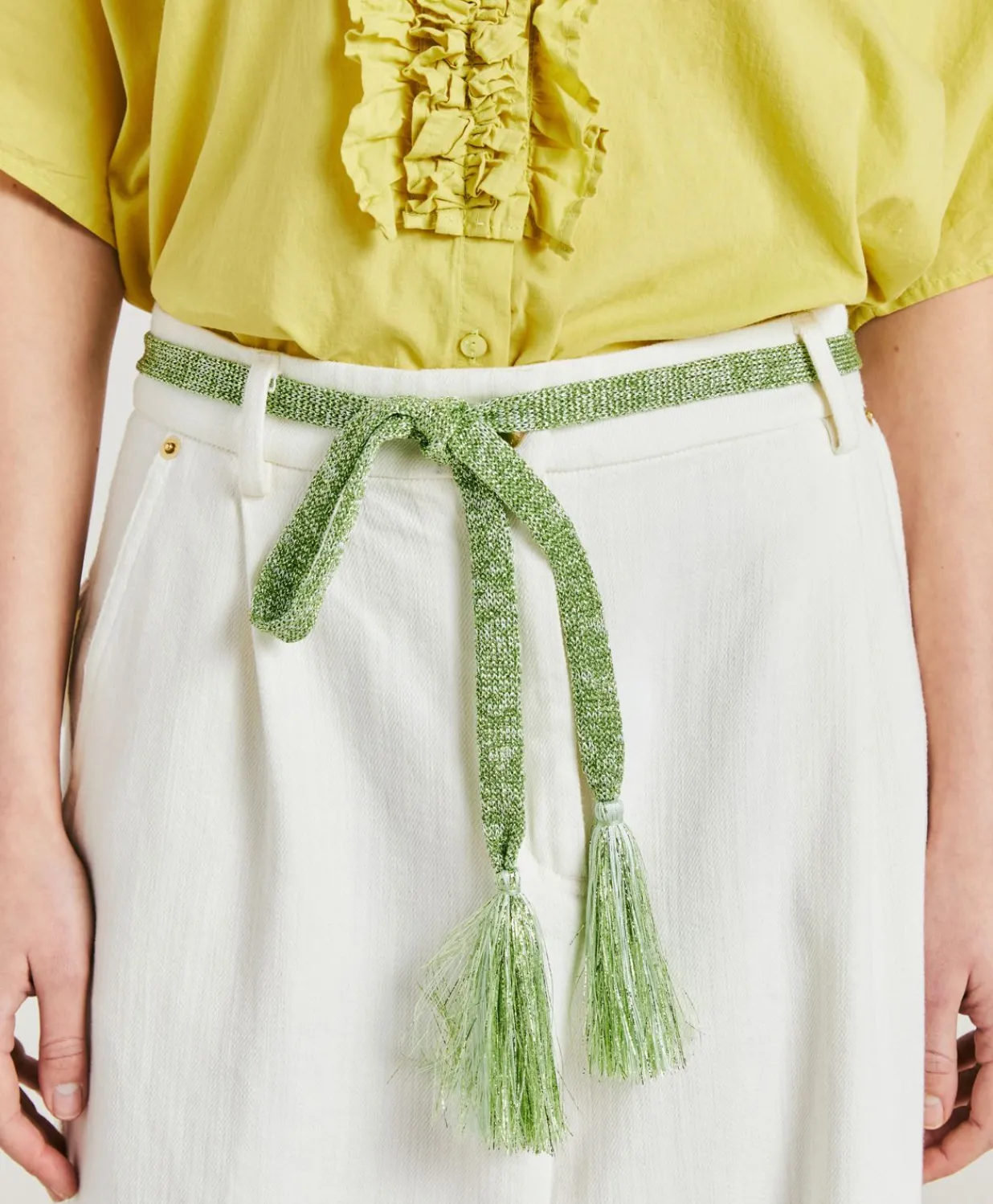 Online Ceinture Aulne Avec Pompon Lurex - Avocat Femmes Ceintures