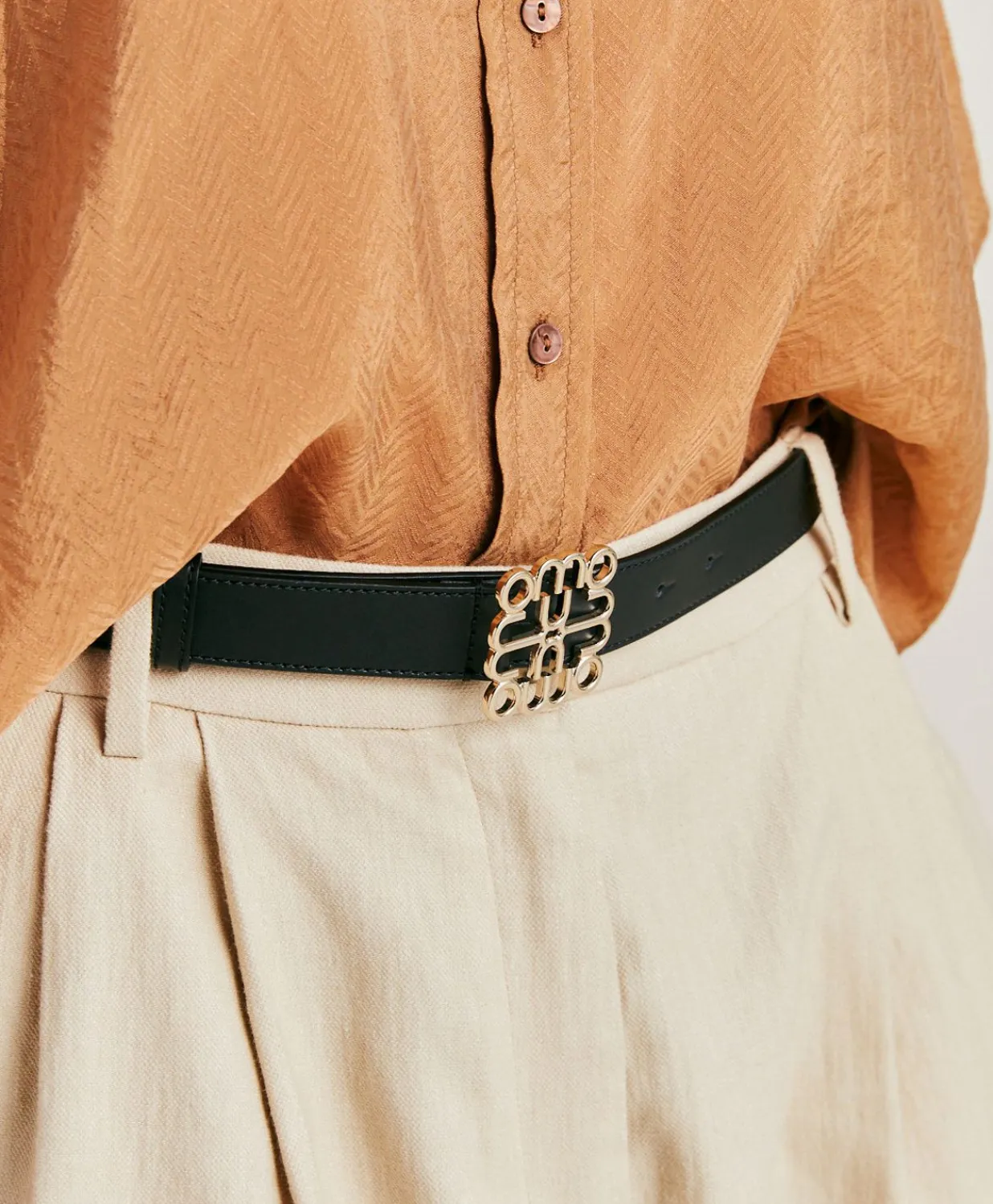 Online Ceinture Bienvenu En Cuir Nappa - Noir Femmes Ceintures