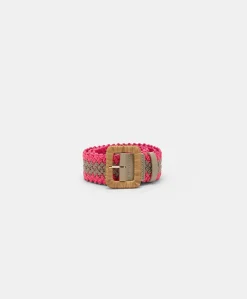 Outlet Ceinture Malika Avec Boucle En Raphia - Sable/Rose Femmes Ceintures