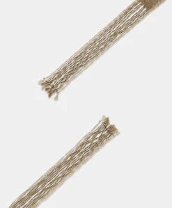 Clearance Ceinture Millor Avec Frange - Sable/Creme Femmes Ceintures