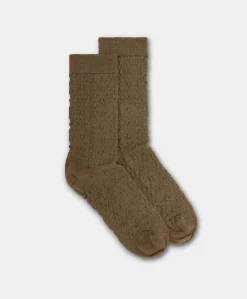 Hot Chaussettes Sal Avec Logo Jacquard - Taupe Femmes Chaussettes
