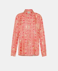 New Chemise Arles En Serge De Soie - Beige/Corail Femmes Costumes Et Costumes