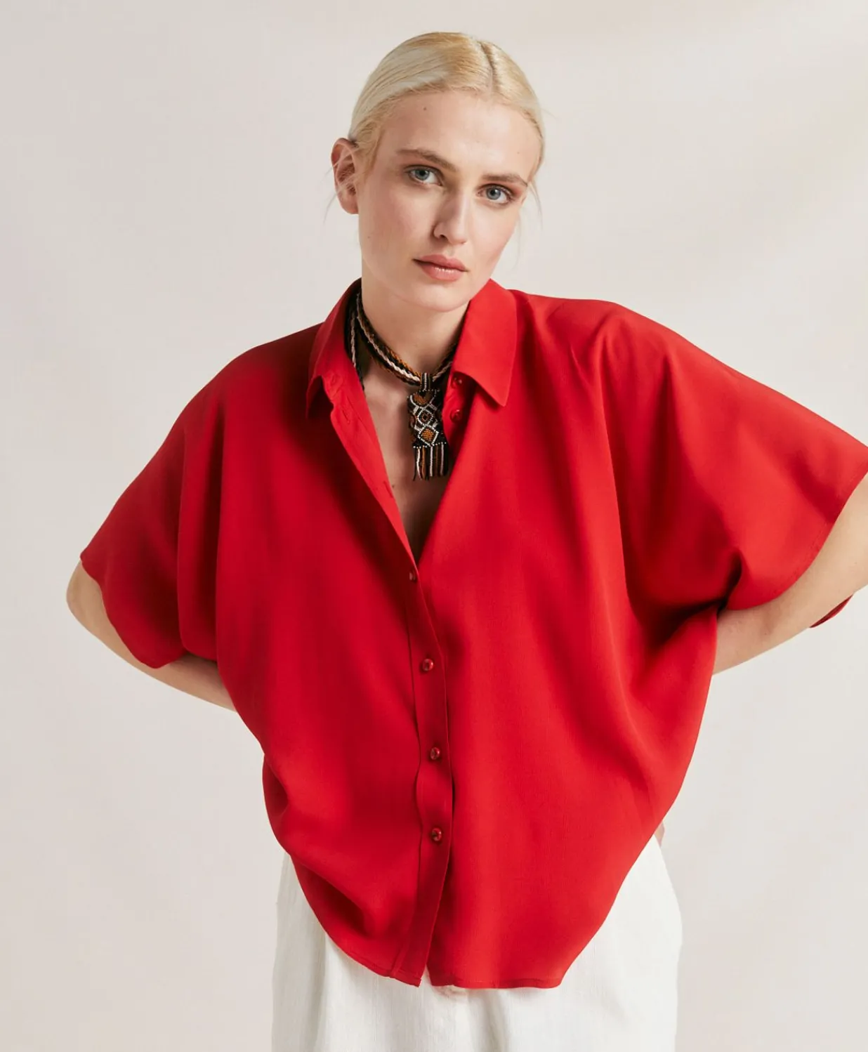 Chemise Brooklyn En Acetate De Soie - Azalee Femmes Chemisiers Et Chemises