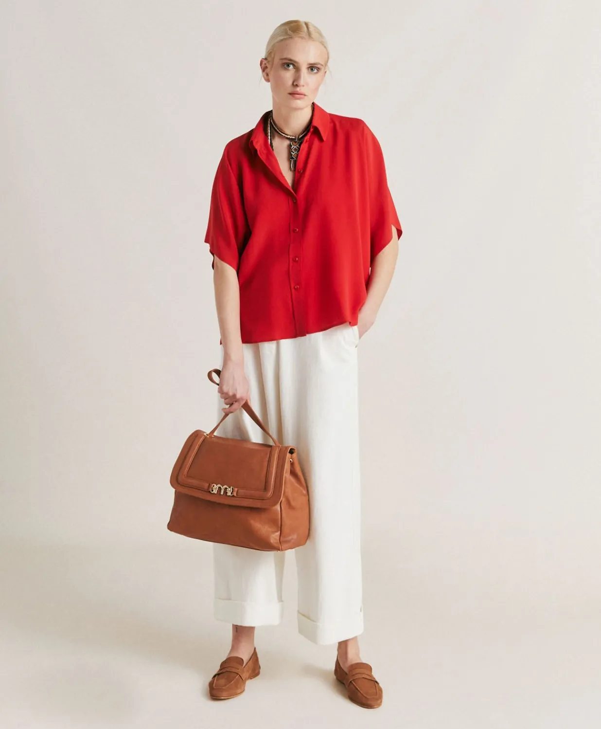 Chemise Brooklyn En Acetate De Soie - Azalee Femmes Chemisiers Et Chemises