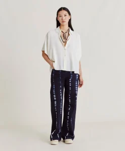 Discount Chemise Brooklyn En Acetate De Soie - Creme Femmes Chemisiers Et Chemises