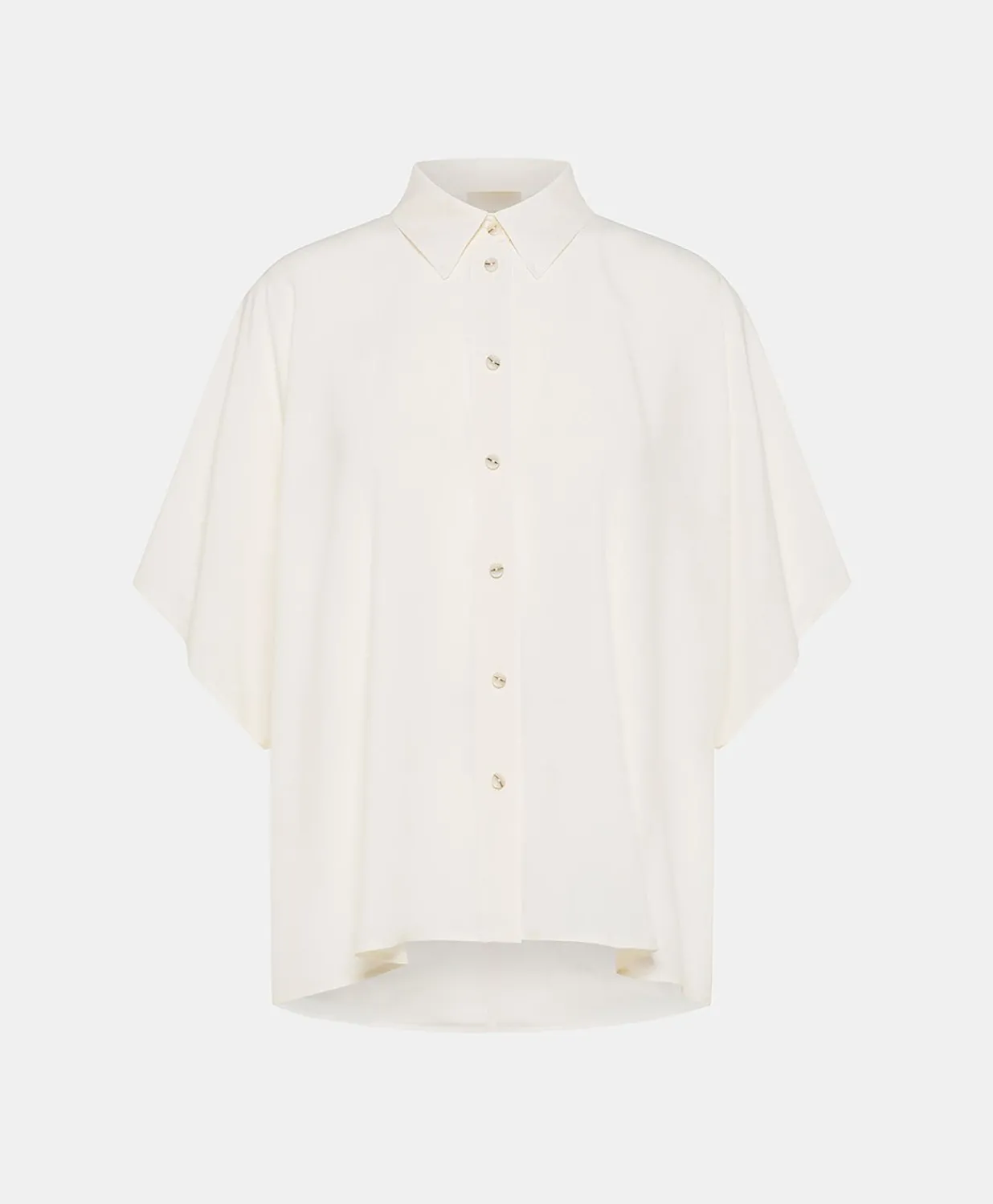 Discount Chemise Brooklyn En Acetate De Soie - Creme Femmes Chemisiers Et Chemises