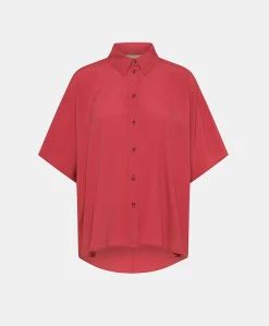 Sale Chemise Brooklyn En Acetate De Soie - Amarante Femmes Chemisiers Et Chemises
