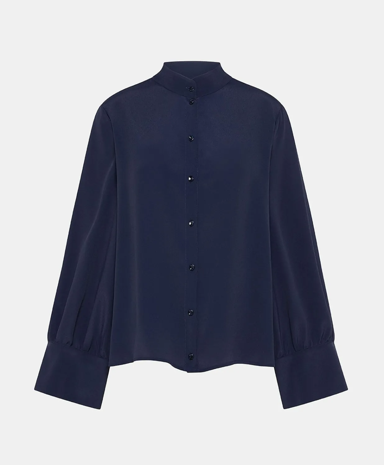 Best Chemise Franklin En Acetate De Soie - Bleu Nuit Femmes Chemisiers Et Chemises