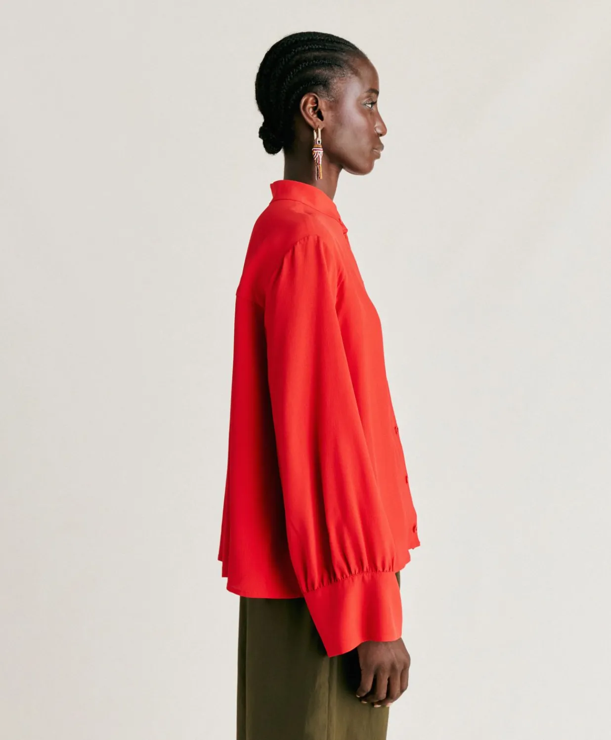 Online Chemise Franklin En Acetate De Soie - Azalee Femmes Chemisiers Et Chemises