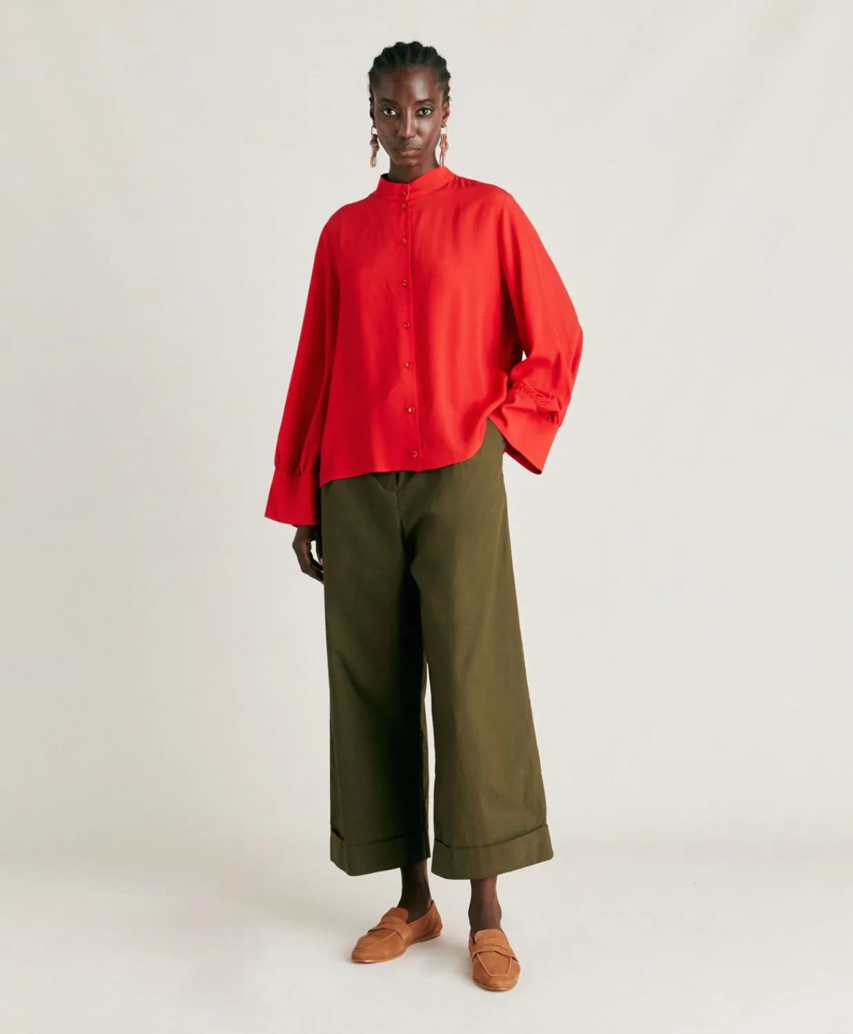 Online Chemise Franklin En Acetate De Soie - Azalee Femmes Chemisiers Et Chemises