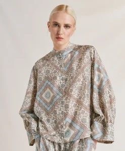 Chemise Franklin En Soie Haboutai - Creme/Poussiereux Femmes Chemisiers Et Chemises